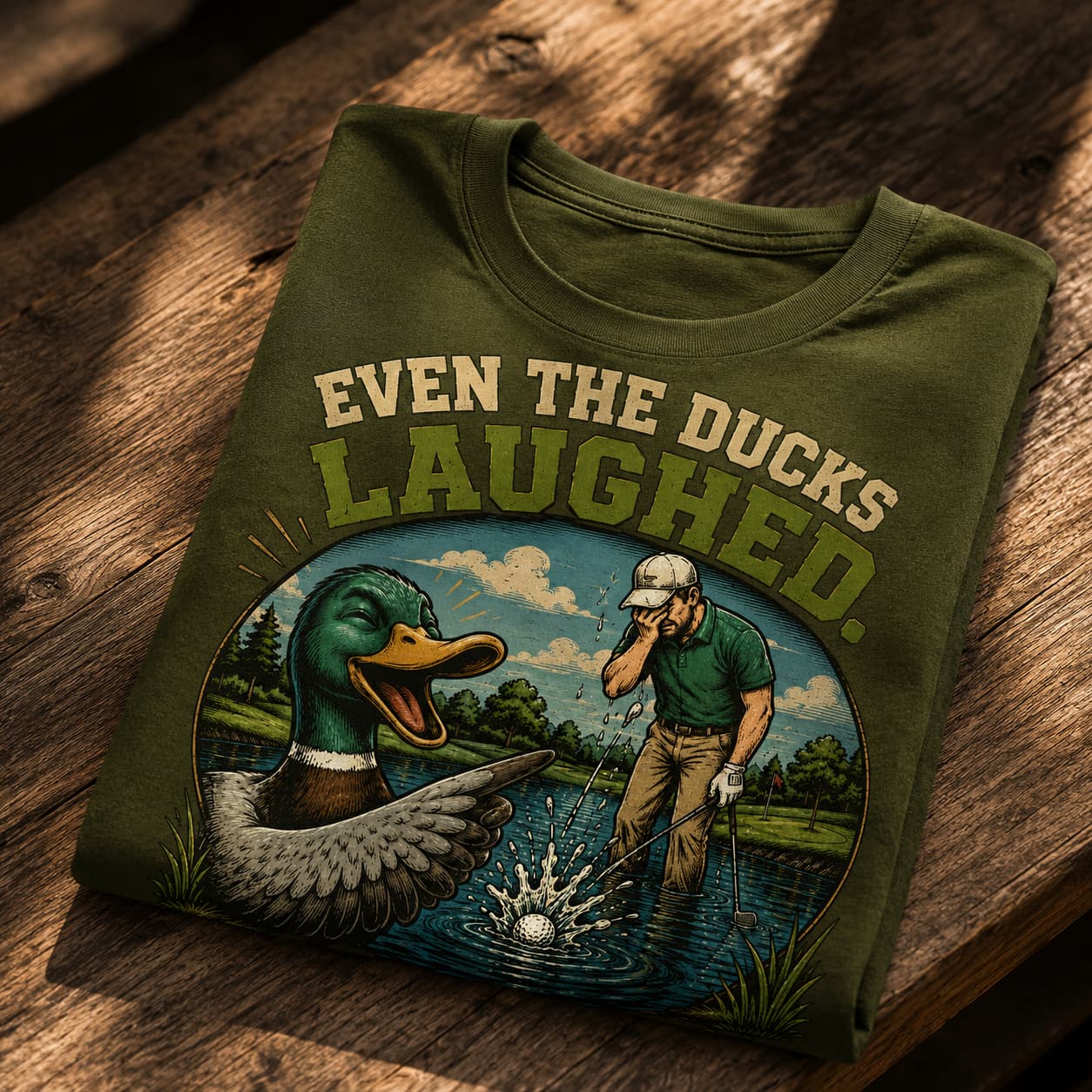 Funny Golf Shirt – Even the Ducks Laughed - Image 3