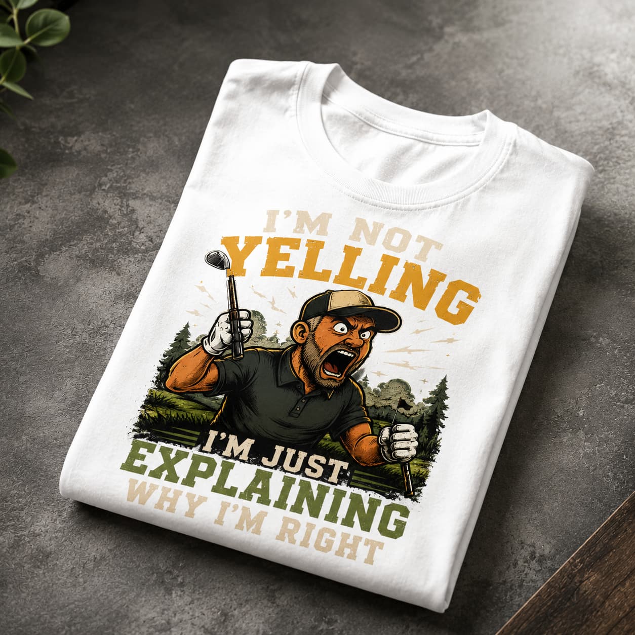 I'm Not Yelling Funny Golf Shirt - Image 4
