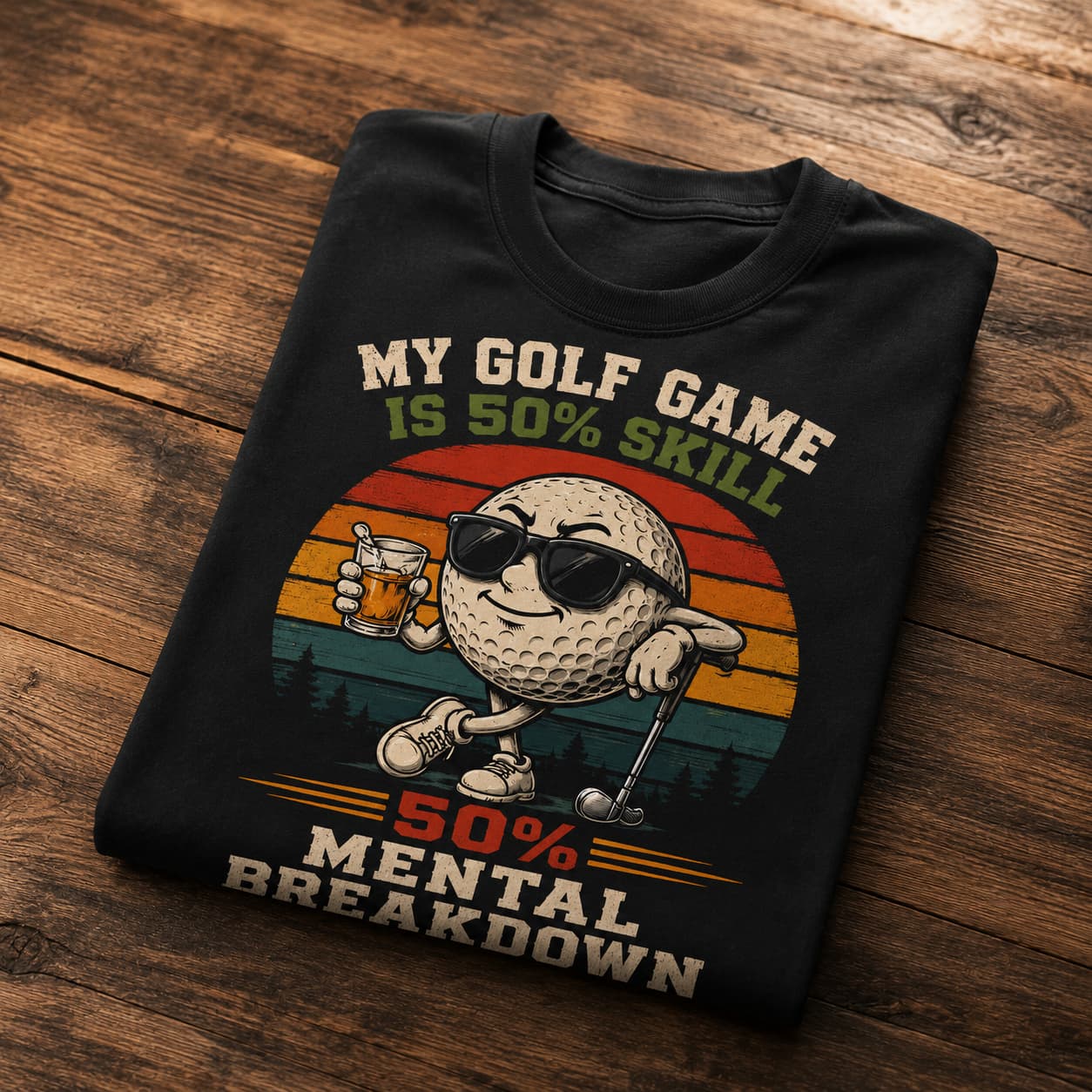My Golf Game Is 50% Skill Funny Golf Shirt - Image 2