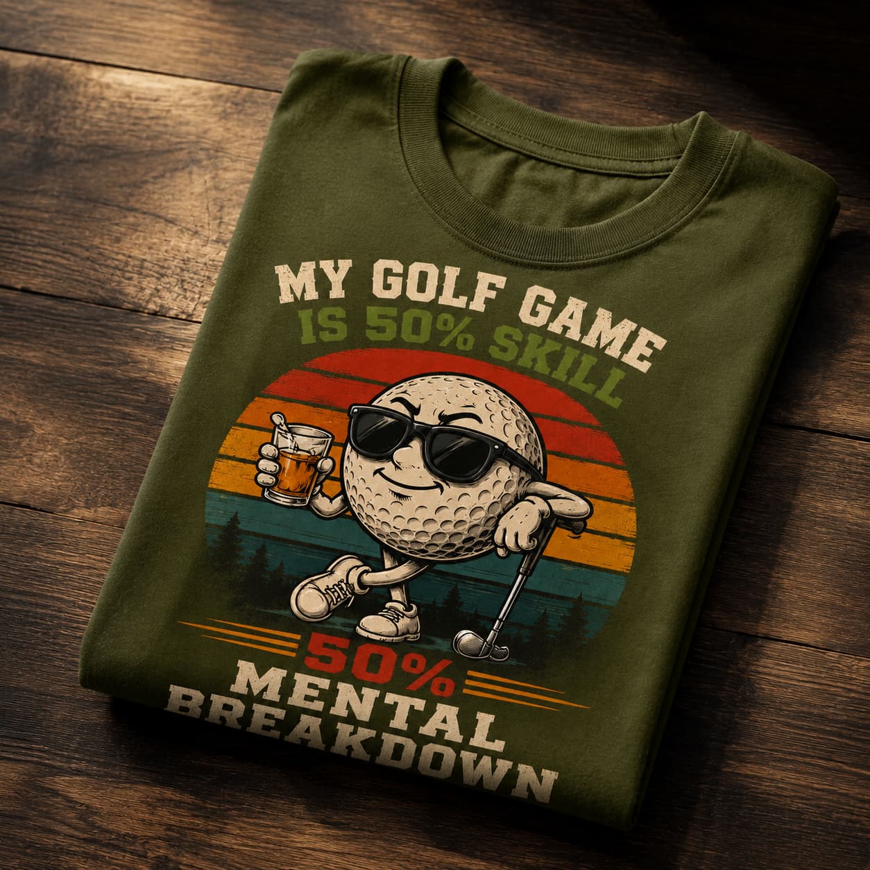 My Golf Game Is 50% Skill Funny Golf Shirt - Image 3