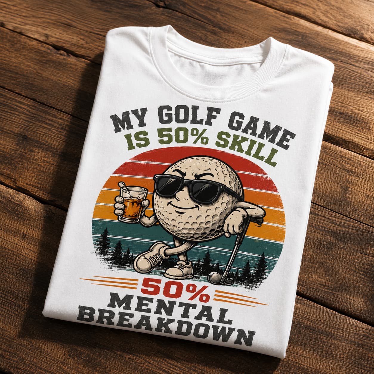 My Golf Game Is 50% Skill Funny Golf Shirt - Image 4