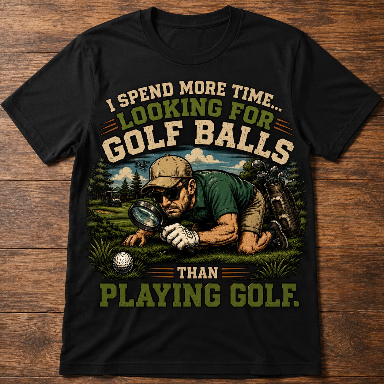 Looking for Golf Balls Funny Golf Shirt