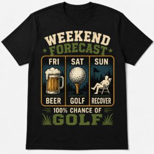 Weekend Forecast Funny Golf Shirt