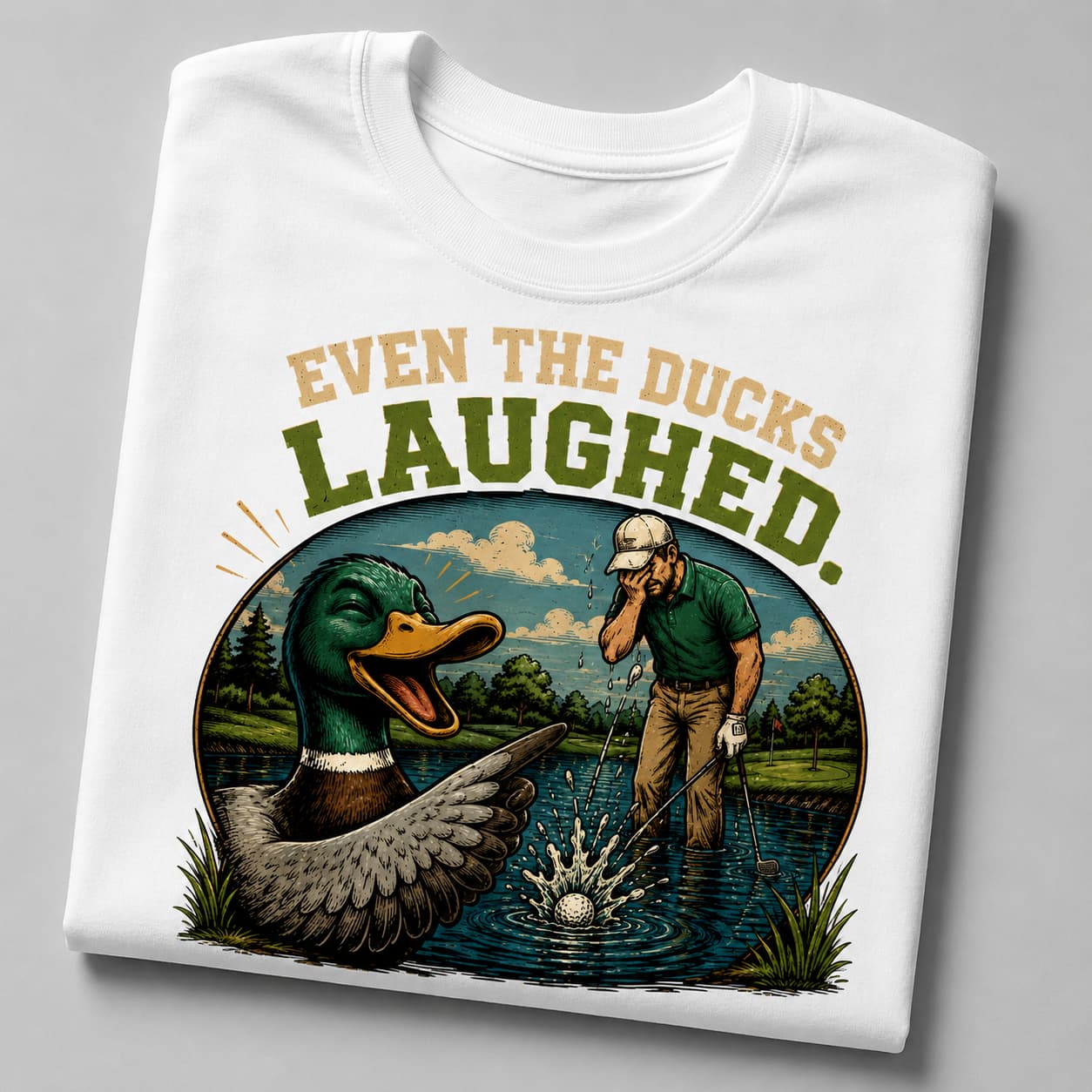 Funny Golf Shirt – Even the Ducks Laughed - Image 4