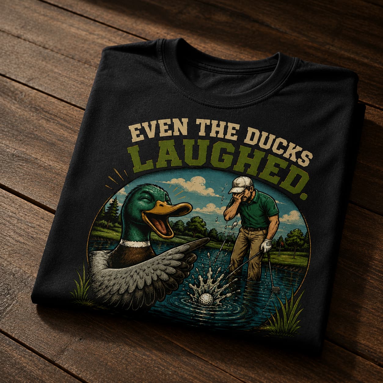 Funny Golf Shirt – Even the Ducks Laughed - Image 2