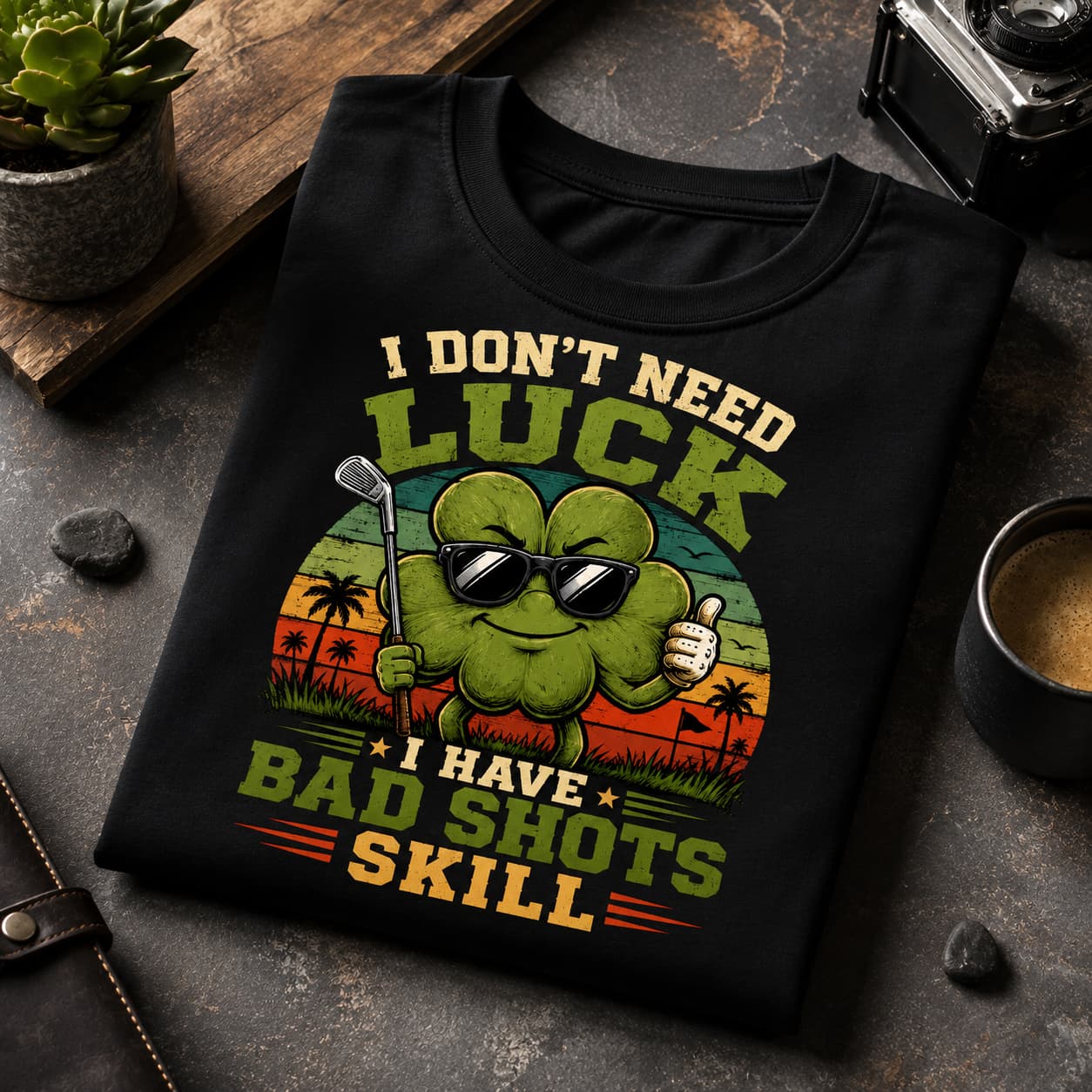 I Don't Need Luck Funny Golf Shirt - Image 2