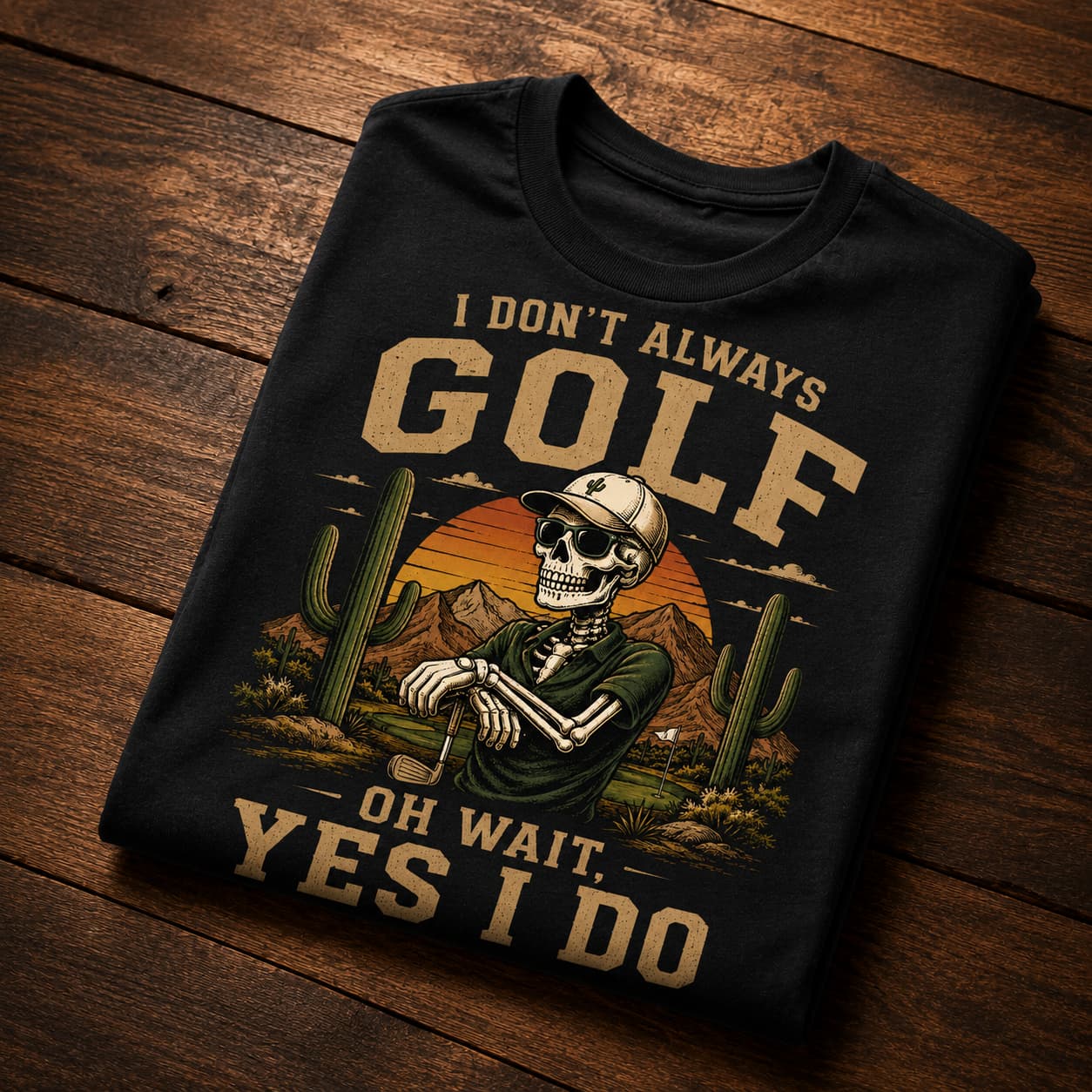 I Don't Always Golf... Yes I Do Funny Golf Shirt - Image 2