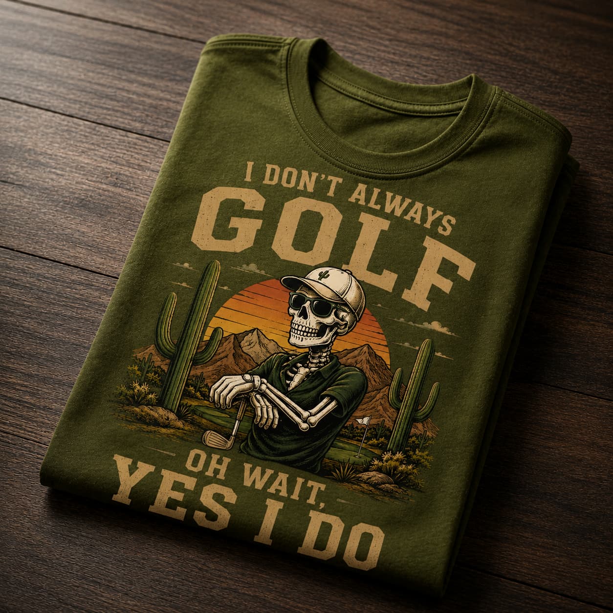 I Don't Always Golf... Yes I Do Funny Golf Shirt - Image 3