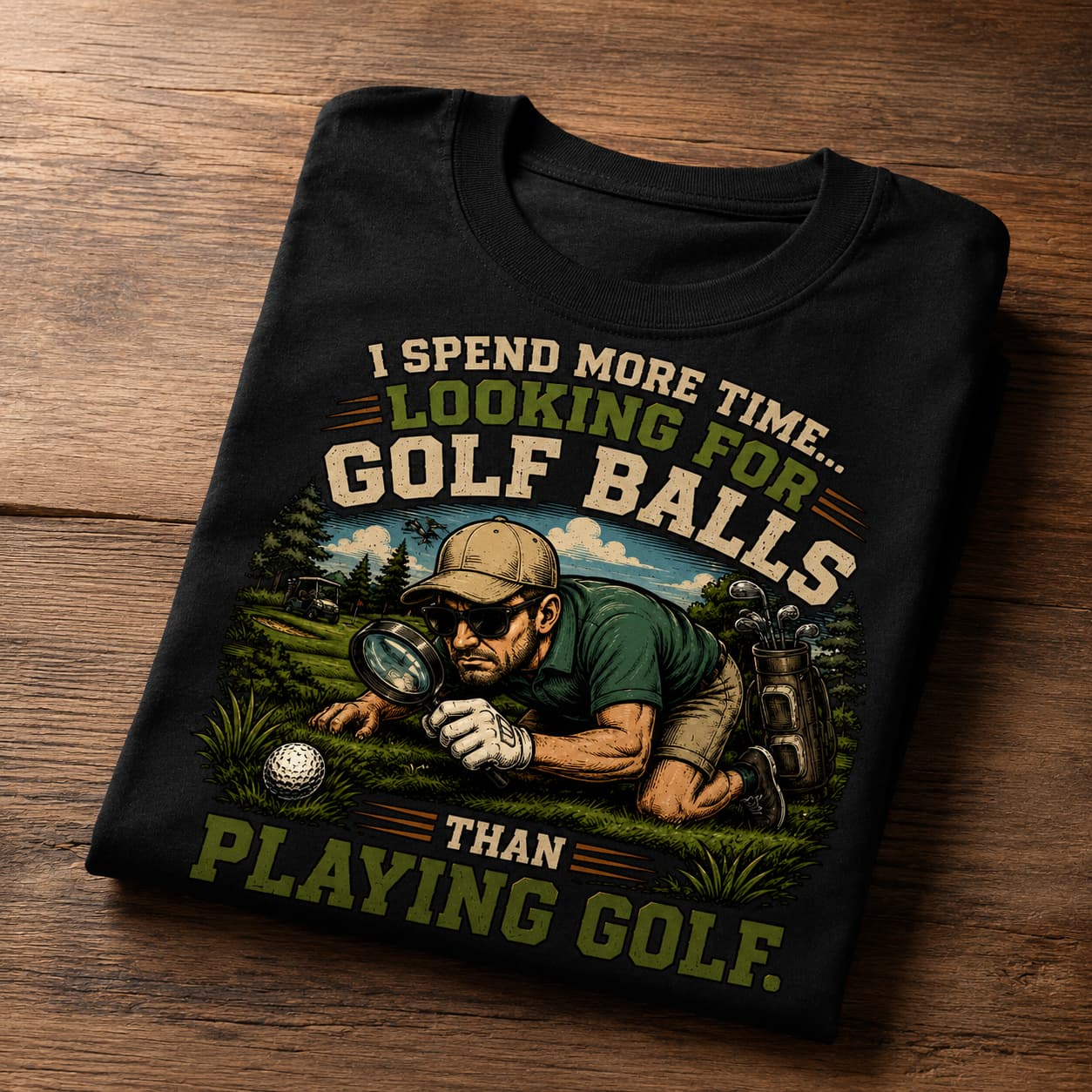 Looking for Golf Balls Funny Golf Shirt - Image 2
