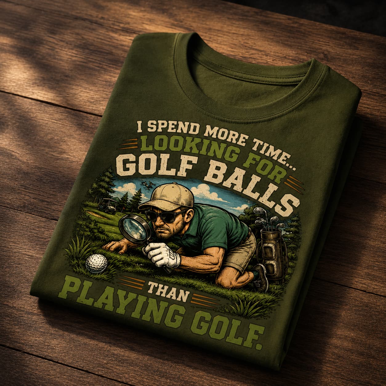 Looking for Golf Balls Funny Golf Shirt - Image 3