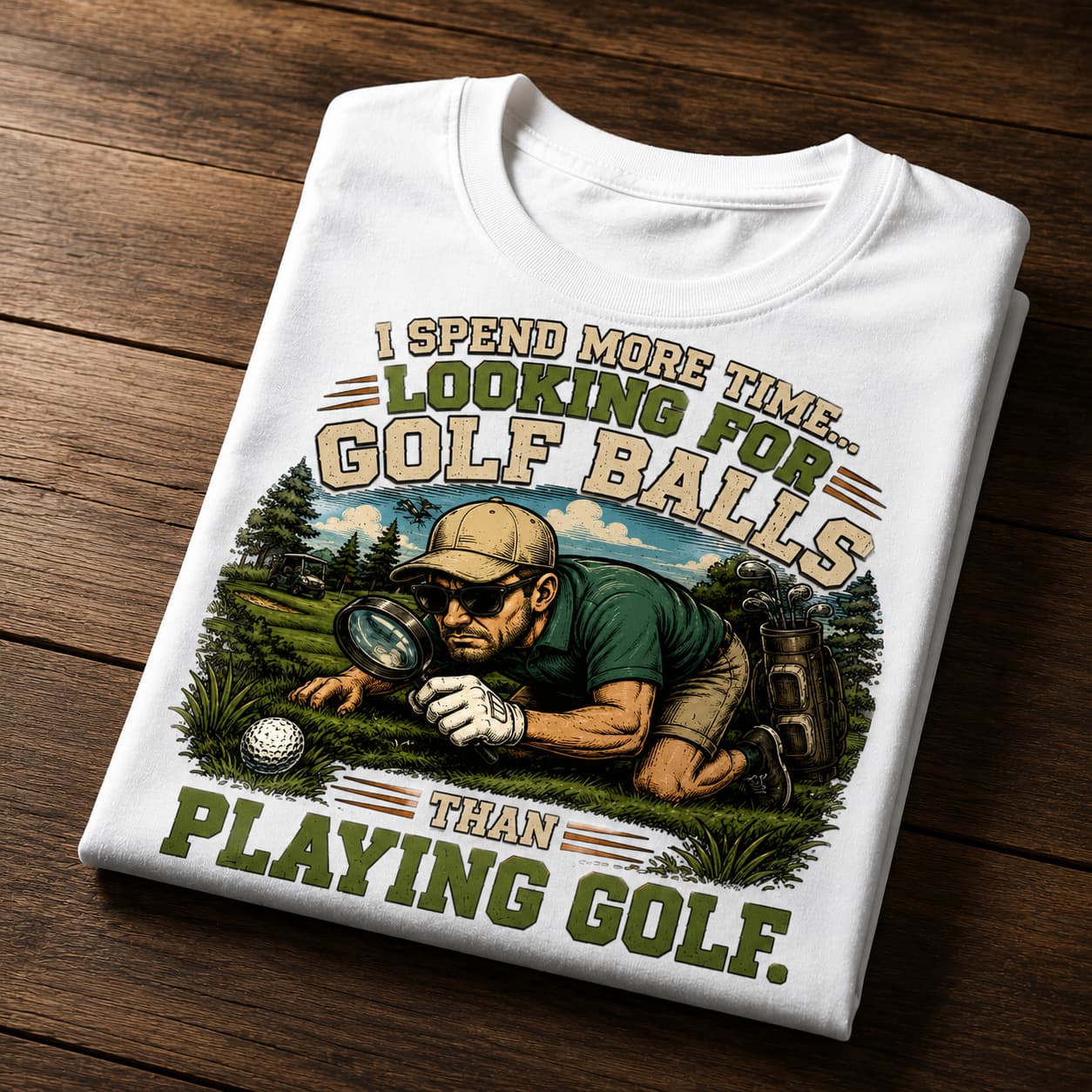 Looking for Golf Balls Funny Golf Shirt - Image 4