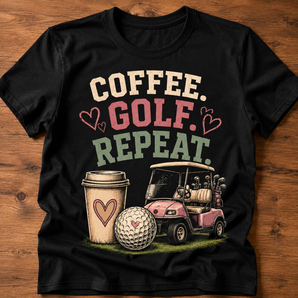 Coffee Golf Repeat Women's Golf Shirt