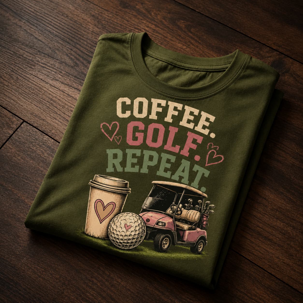 Coffee Golf Repeat Women's Golf Shirt - Image 3