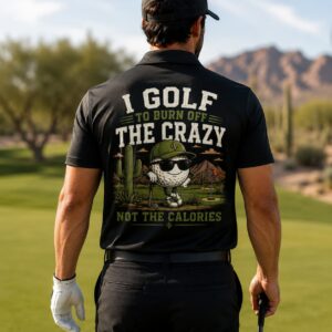 I Golf to Burn Off the Crazy Premium Golf Polo