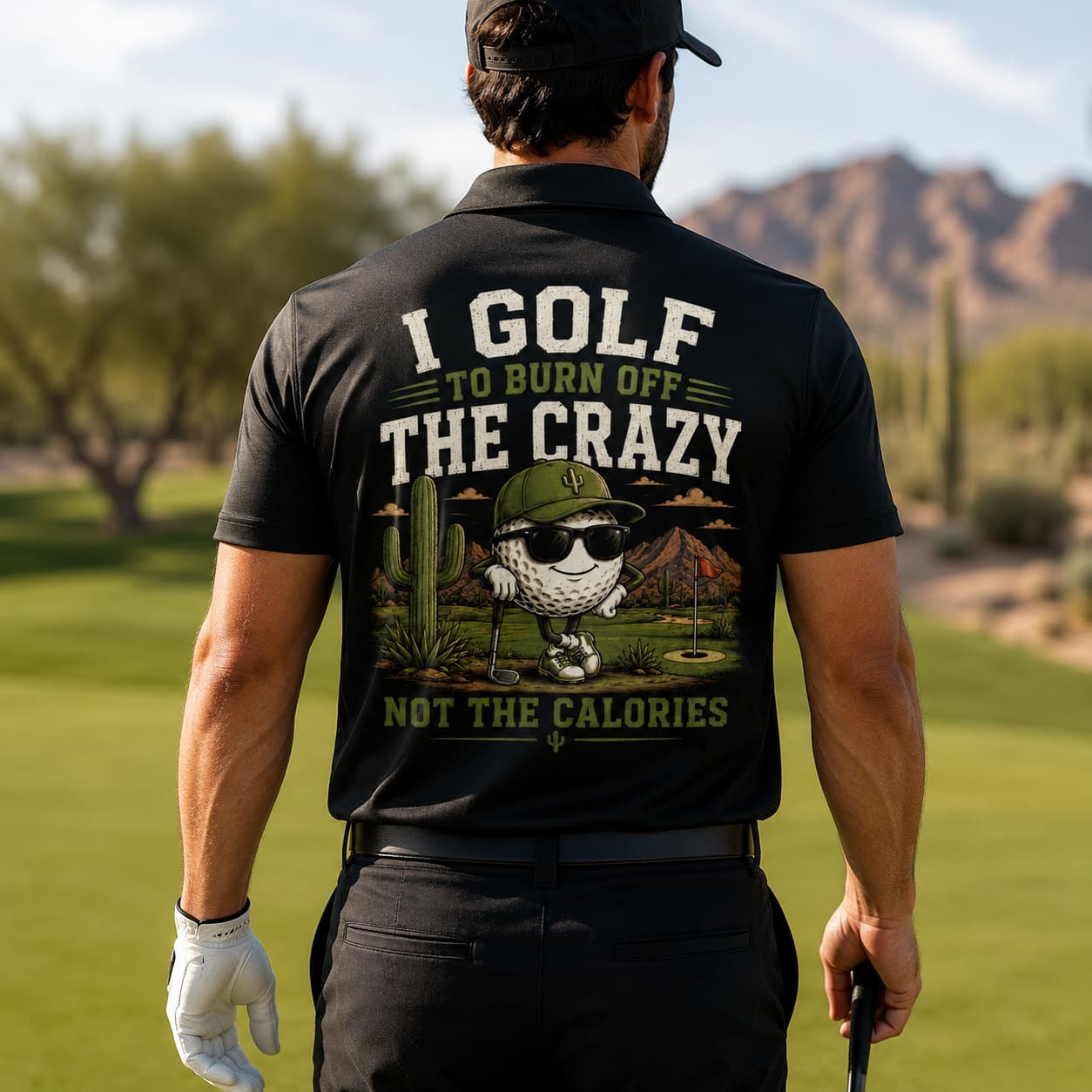 I Golf to Burn Off the Crazy Premium Golf Polo