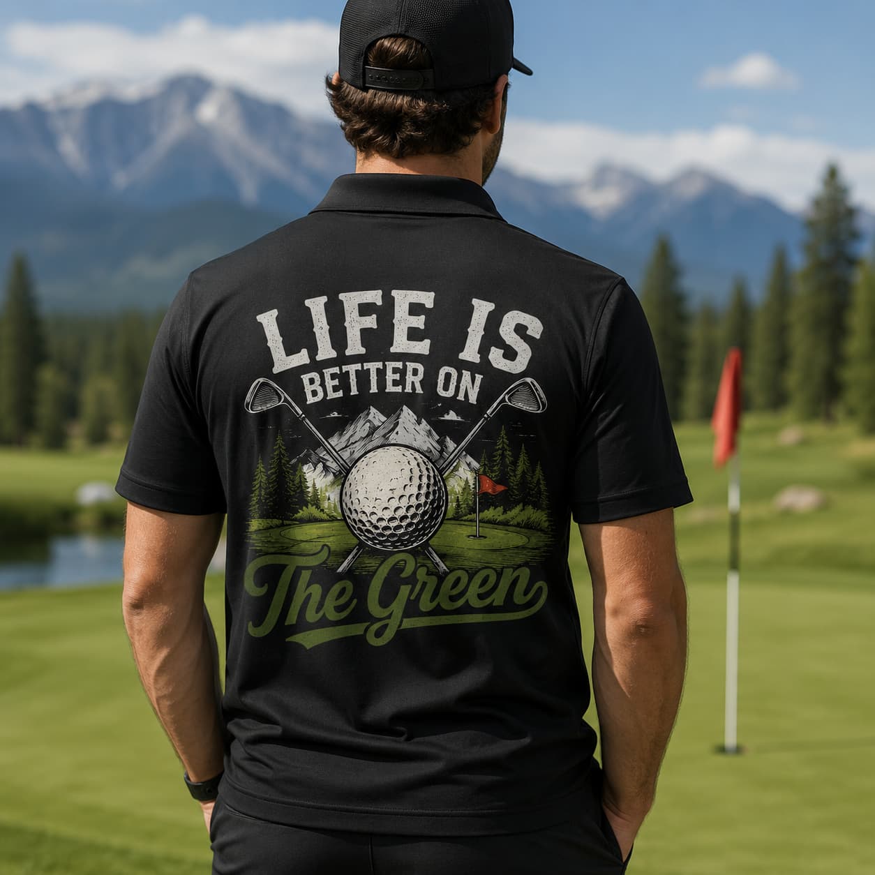 Life Is Better on the Green Premium Golf Polo