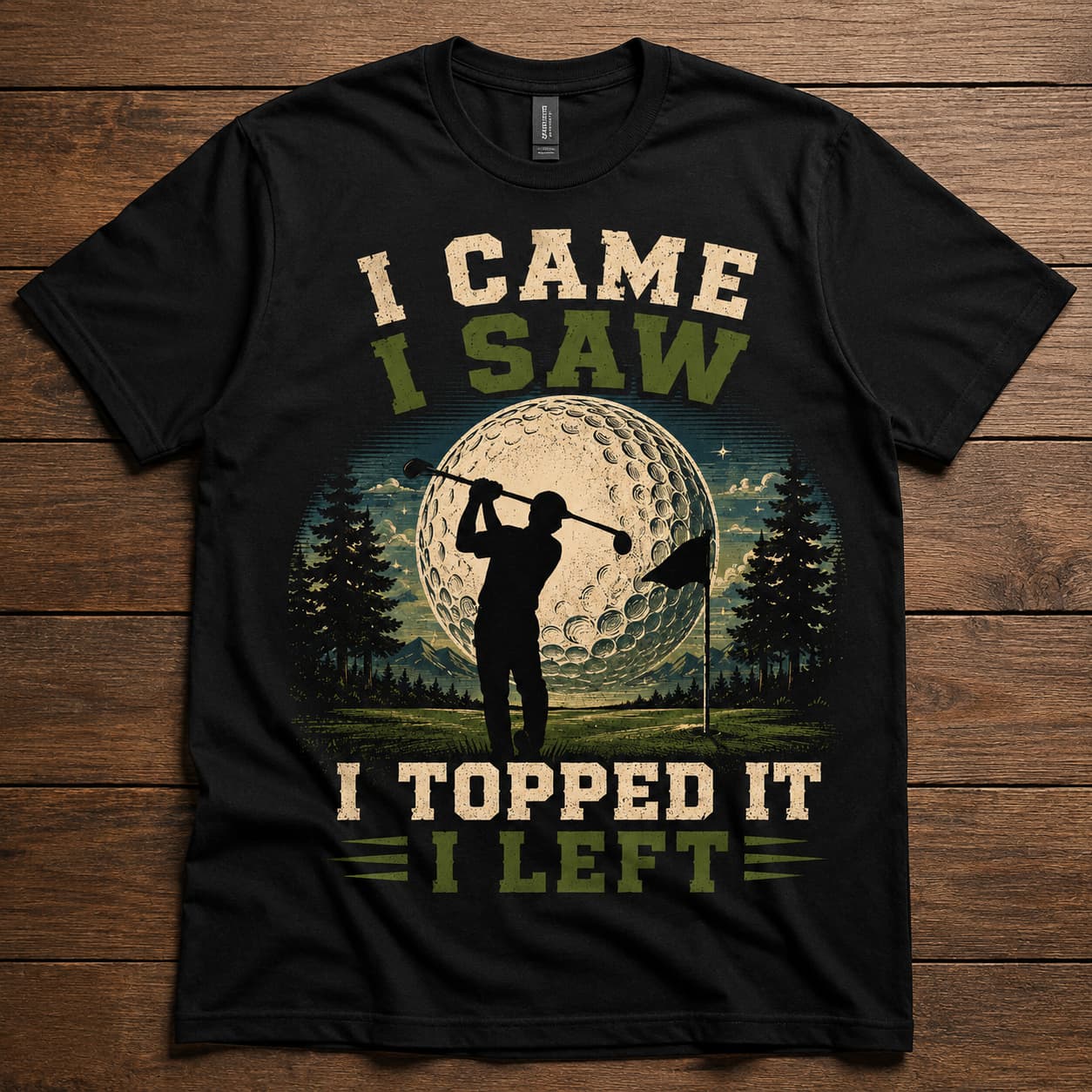 I Came I Saw I Topped It I Left Funny Golf Shirt