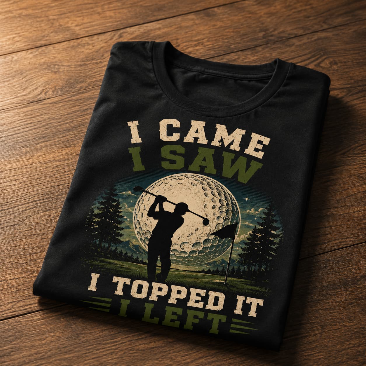I Came I Saw I Topped It I Left Funny Golf Shirt - Image 2