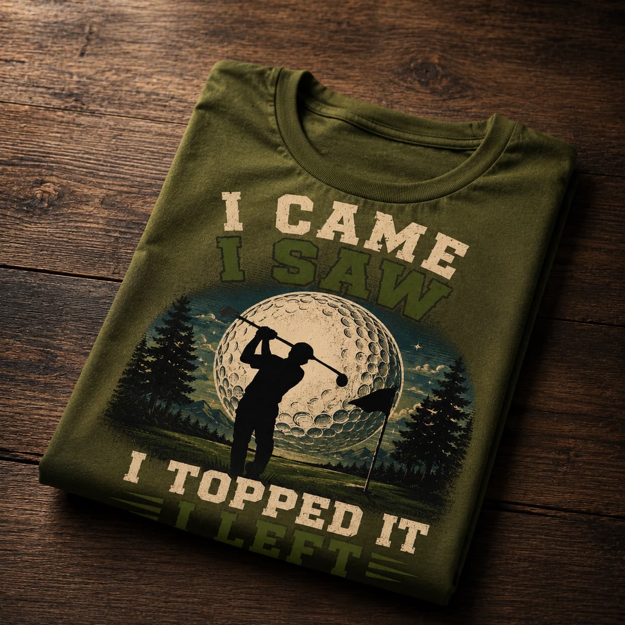 I Came I Saw I Topped It I Left Funny Golf Shirt - Image 3