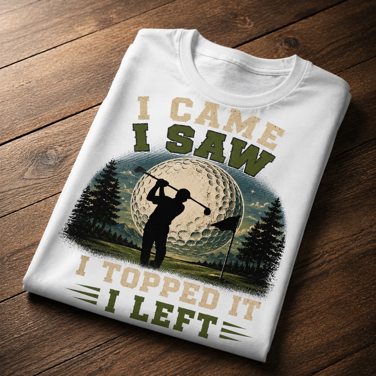 I Came I Saw I Topped It I Left Funny Golf Shirt - Image 4