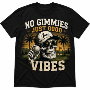 No Gimmies Just Good Vibes Funny Golf Shirt